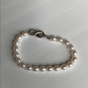 Tiffany & Co pearl bracelet w/ Infiniti clasp